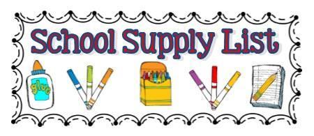19-20 School Supply List