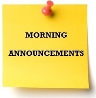 Morning Announcements 8/29