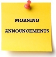 Morning Announcements 10/1