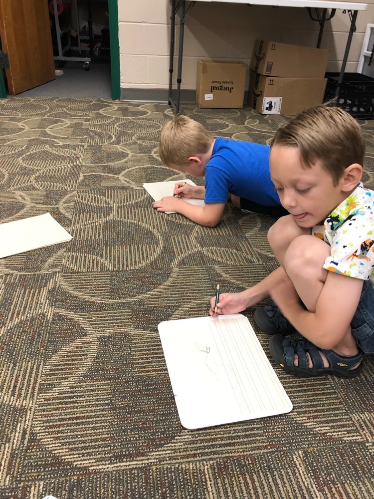 Drawing animals to write about.