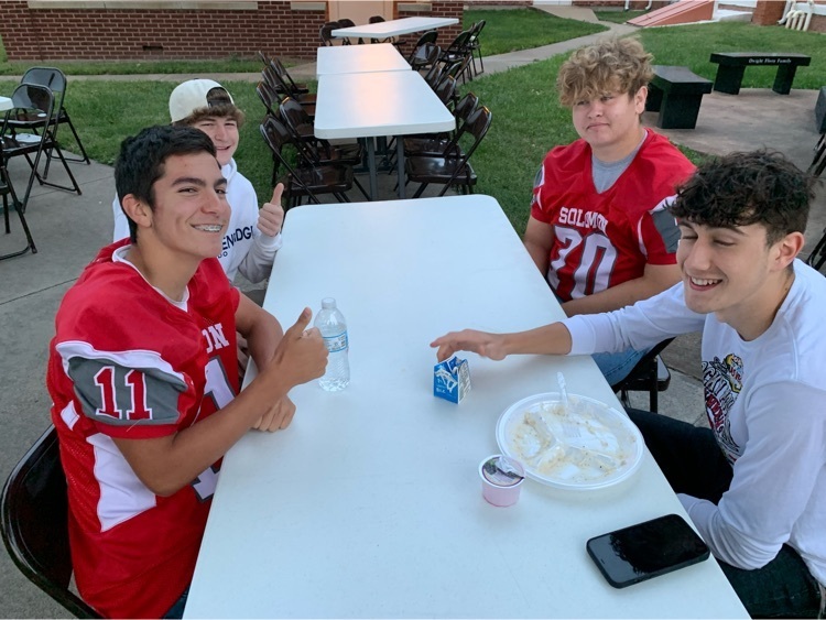 Students enjoying a great breakfast!